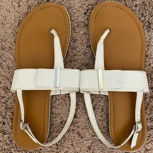 White Bow Sandals